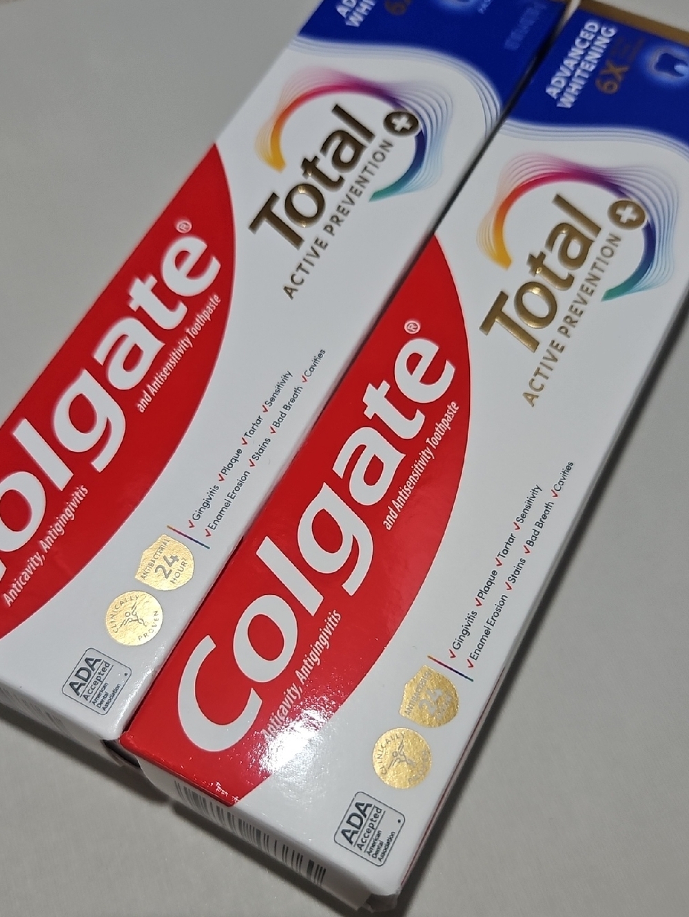 Bundle Colgate Total Toothpaste Advanced Whitening 6X - 6.4 Oz